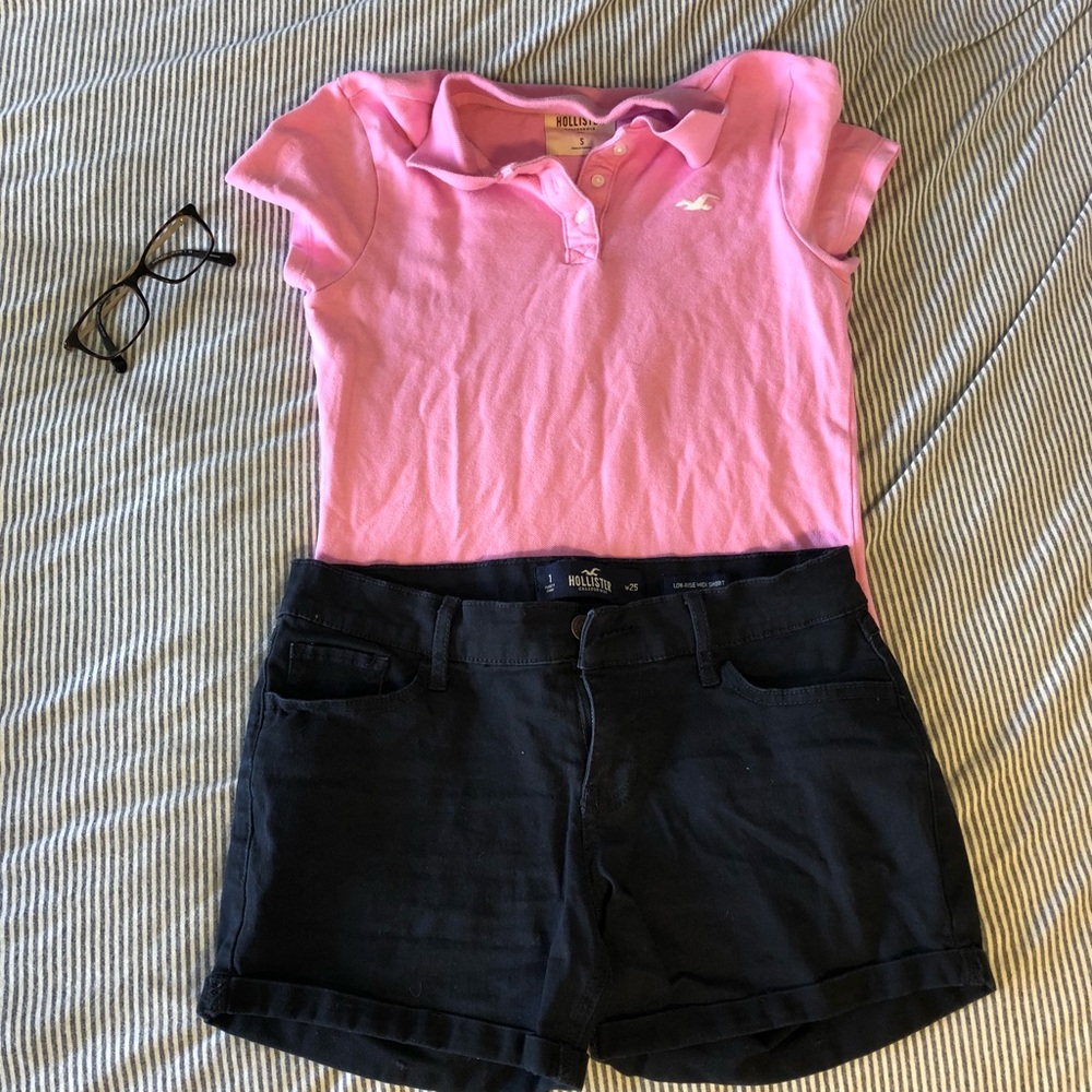 Pink Hollister Polo